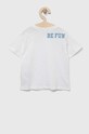 Παιδικό βαμβακερό μπλουζάκι United Colors of Benetton 3096G1097.P.SEASONAL λευκό SS23