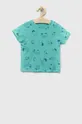 бірюзовий Бавовняна футболка для немовлят United Colors of Benetton Дитячий