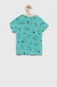 Μωρό βαμβακερό μπλουζάκι United Colors of Benetton 30HPA1031.W.SEASONAL τιρκουάζ SS23