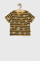Dětské bavlněné tričko United Colors of Benetton kulatý žlutá 3Y92G108F.P.SEASONAL