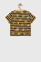 Dětské bavlněné tričko United Colors of Benetton 3Y92G108F.P.SEASONAL žlutá SS23