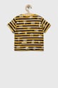 Dětské bavlněné tričko United Colors of Benetton 3Y92G108F.P.SEASONAL žlutá SS23
