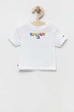 Tommy Hilfiger t-shirt niemowlęcy z elastanem biały KN0KN01622.PPYX