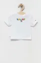 biały Tommy Hilfiger t-shirt niemowlęcy Dziecięcy