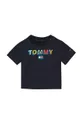 granatowy Tommy Hilfiger t-shirt niemowlęcy Dziecięcy