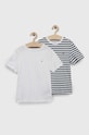 Дитяча бавовняна футболка Tommy Hilfiger 2-pack візерунок білий UK0UK00052.PPYX
