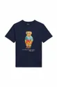 σκούρο μπλε Παιδικό βαμβακερό μπλουζάκι Polo Ralph Lauren Παιδικά