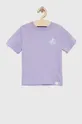vijolična Otroška bombažna kratka majica GAP x Disney Otroški