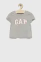 jasny szary GAP t-shirt bawełniany dziecięcy Dziecięcy