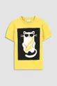 žltá Detské bavlnené tričko Coccodrillo Detský