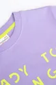 μωβ Παιδικό βαμβακερό μπλουζάκι Coccodrillo