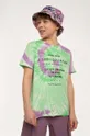 turkusowy Coccodrillo t-shirt bawełniany dziecięcy Dziecięcy
