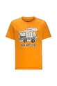 Jack Wolfskin tricou de bumbac pentru copii WOLF & VAN T B print portocaliu 1609711.New