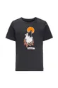 črna Otroška bombažna kratka majica Jack Wolfskin WOLF & VAN T B Otroški