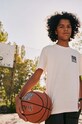 Jack Wolfskin tricou de bumbac pentru copii TEEN EXPLORING T B print alb 1609851.New