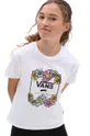 λευκό Παιδικό βαμβακερό μπλουζάκι Vans ELEVATED FLORAL CREW White Παιδικά