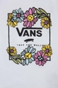 λευκό Παιδικό βαμβακερό μπλουζάκι Vans ELEVATED FLORAL CREW White