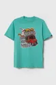 τιρκουάζ Παιδικό βαμβακερό μπλουζάκι Vans VAN DOREN BBQ SS WATERFALL Παιδικά