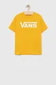 Παιδικό βαμβακερό μπλουζάκι Vans BY VANS CLASSIC BOYS OLD GOLD/WHITE πορτοκαλί