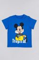 Dječja pamučna majica kratkih rukava zippy x Disney print plava ZBBAP0303.23007