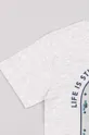 siva Otroška bombažna kratka majica zippy