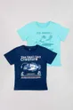 niebieski zippy t-shirt bawełniany dziecięcy 2-pack Dziecięcy