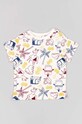 zippy t-shirt bawełniany dziecięcy nadruk beżowy ZBBAP0303.23025