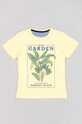 zippy t-shirt bawełniany dziecięcy nadruk żółty ZKBAP0303.23038