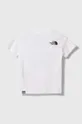 Παιδικό βαμβακερό μπλουζάκι The North Face λευκό