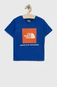 μπλε Παιδικό βαμβακερό μπλουζάκι The North Face Παιδικά