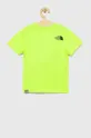 The North Face t-shirt bawełniany dziecięcy żółto - zielony