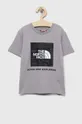 szary The North Face t-shirt bawełniany dziecięcy Dziecięcy