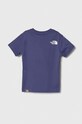 The North Face t-shirt bawełniany dziecięcy NF0A82E9 niebieski AW23