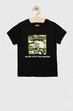 The North Face t-shirt bawełniany dziecięcy nadruk czarny NF0A82E9
