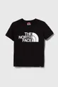 μαύρο Παιδικό βαμβακερό μπλουζάκι The North Face Παιδικά