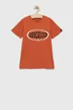 pomarańczowy Quiksilver t-shirt bawełniany dziecięcy Dziecięcy