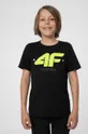 črna Otroška bombažna kratka majica 4F Otroški