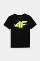Otroška bombažna kratka majica 4F črna