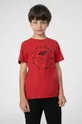 rdeča Otroška bombažna kratka majica 4F Otroški