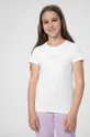 biały 4F t-shirt bawełniany dziecięcy Dziecięcy