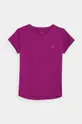 Παιδικό βαμβακερό μπλουζάκι 4F ροζ