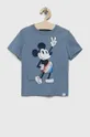 modra Otroška bombažna kratka majica GAP x Disney Otroški