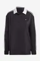 black adidas Originals longsleeve shirt Collar Top IC2014