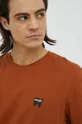 brązowy Wrangler t-shirt bawełniany