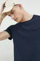 tmavomodrá Bavlnené tričko Solid