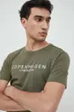 zielony Lindbergh t-shirt bawełniany