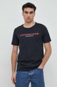granatowy Lindbergh t-shirt bawełniany