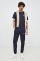 Хлопковая футболка Calvin Klein K10K109894.PPYX тёмно-синий AW23