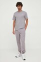 Βαμβακερό μπλουζάκι Calvin Klein K10K109894.PPYX γκρί AW23