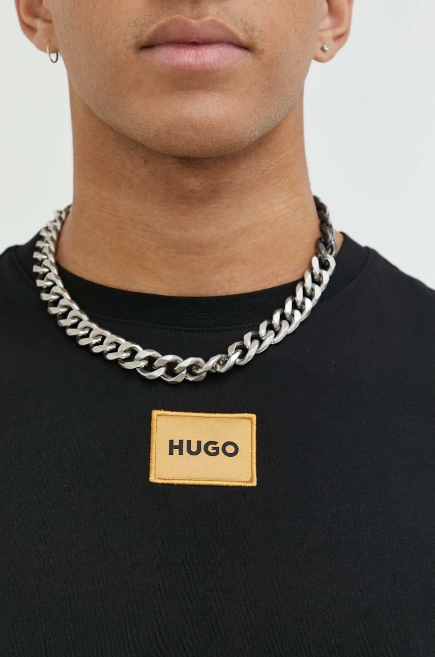 HUGO t-shirt bawełniany Męski